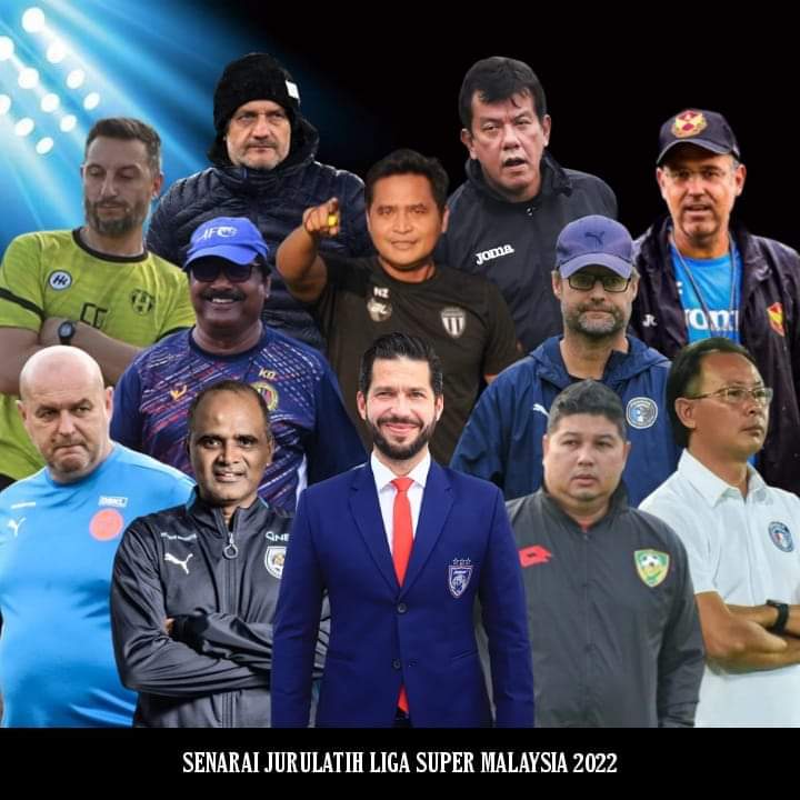 7 jurulatih import, 5 jurulatih tempatan kemudi Liga Super 2022