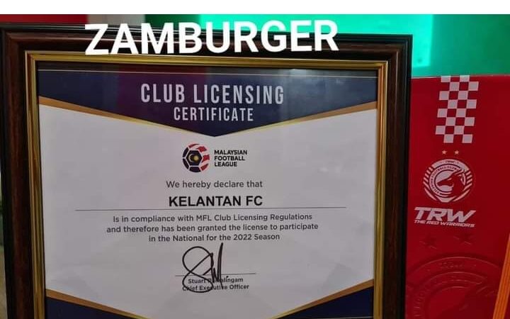 Kelantan FC Terima Sijil Lesen Kelab